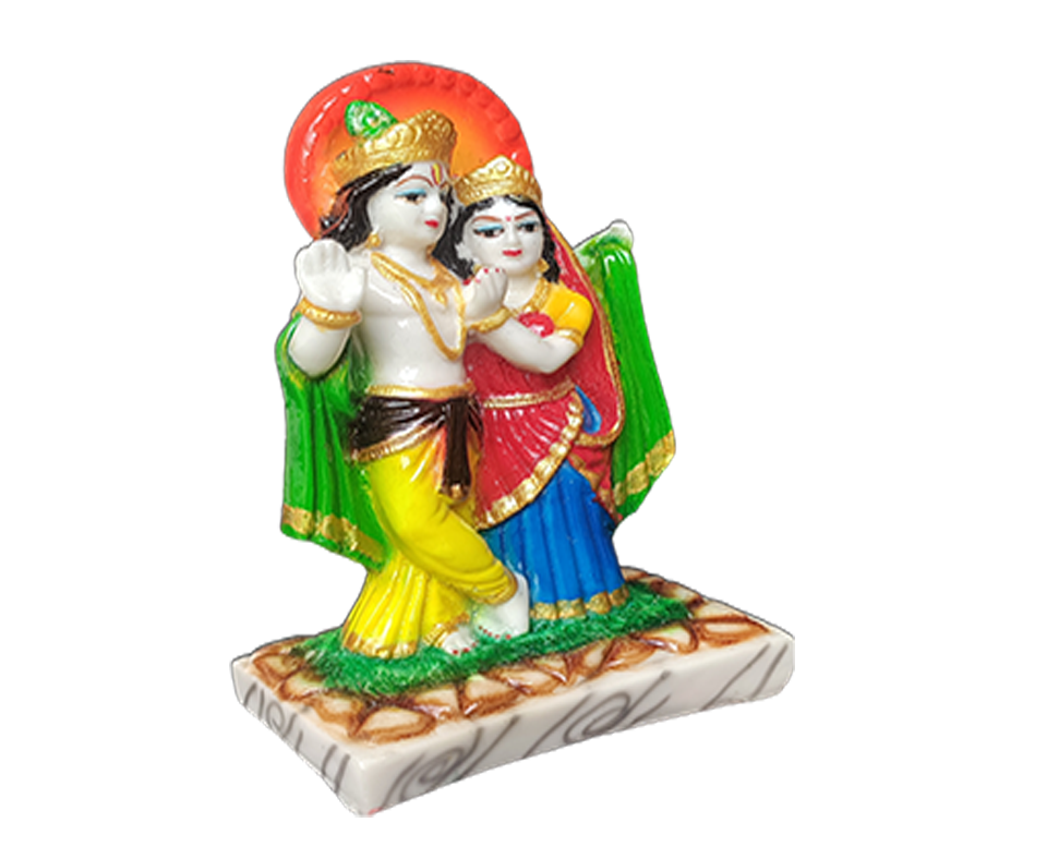 Radha Krishna Statue , h-16cm – cutncurve