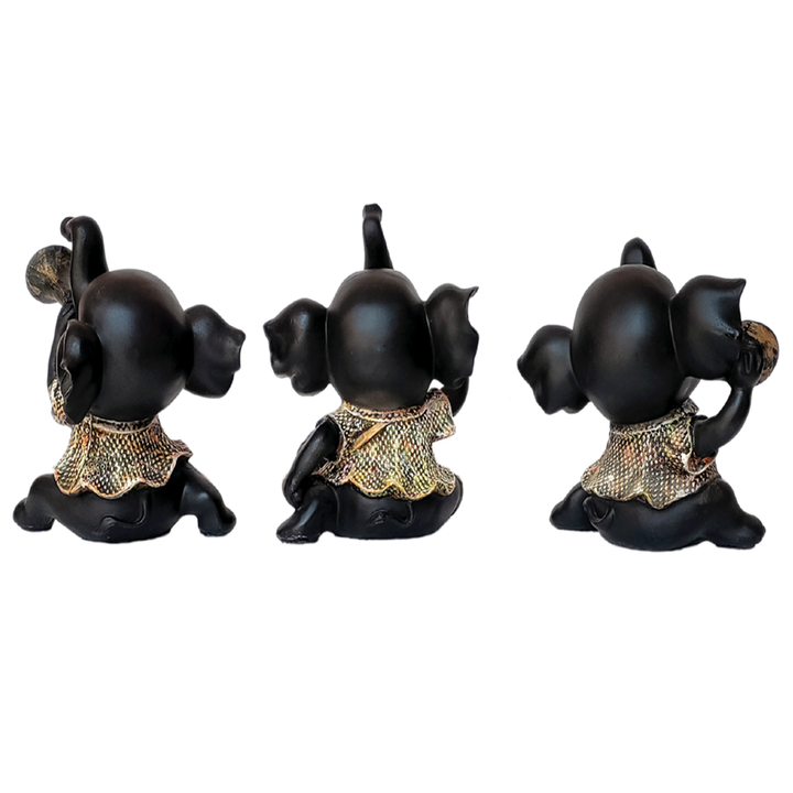 Set of three Musical Appu Showpiece