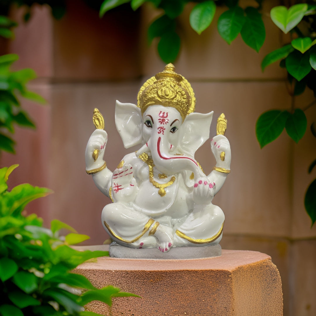 Lord Ganpati Marble Look Idol