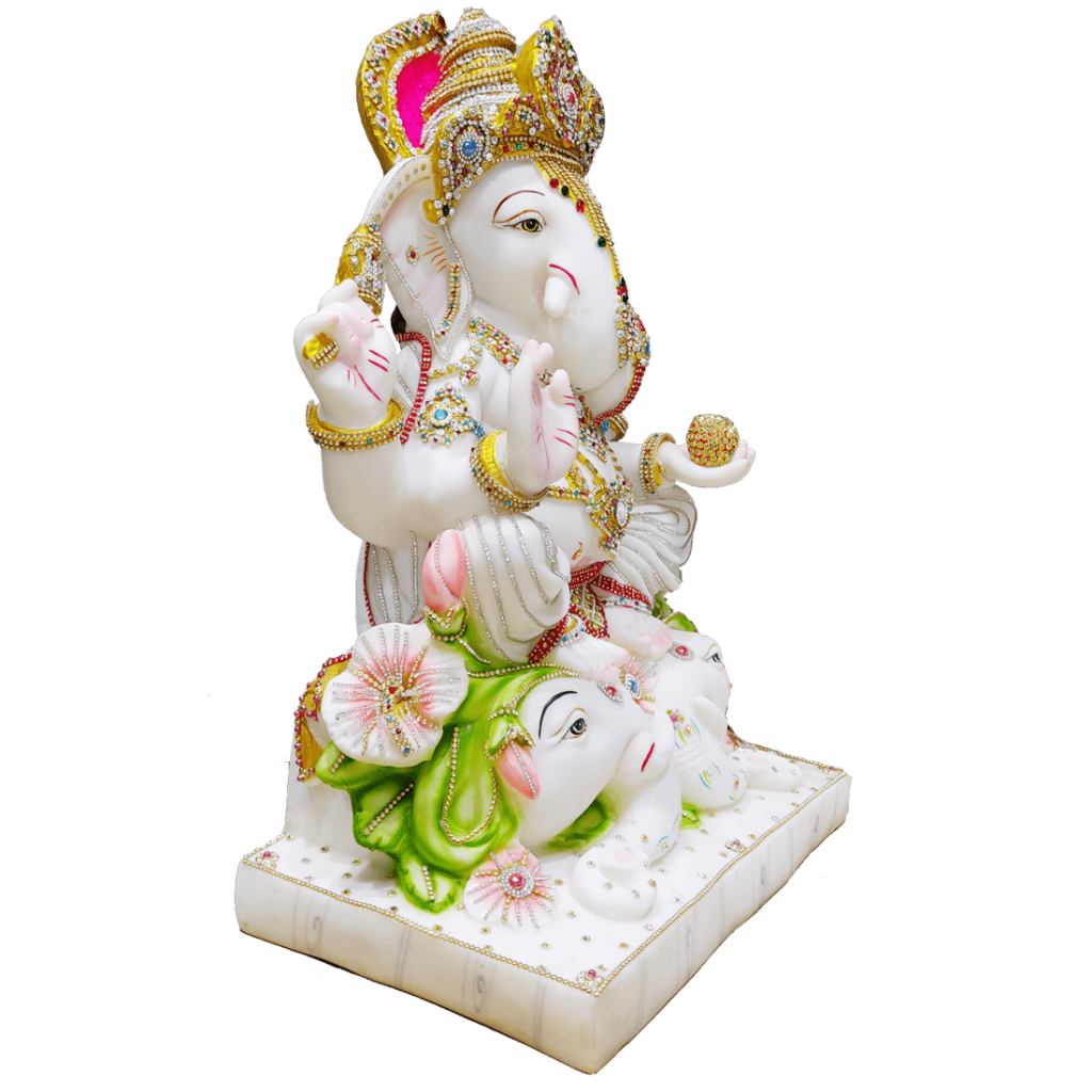 2 ft Ganesh Marble Statue Ganpati Stylish Murti