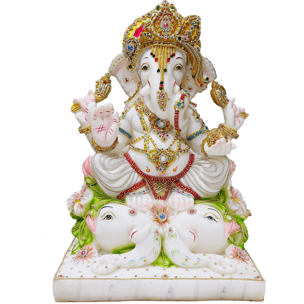 2 ft Ganesh Marble Statue Ganpati Stylish Murti