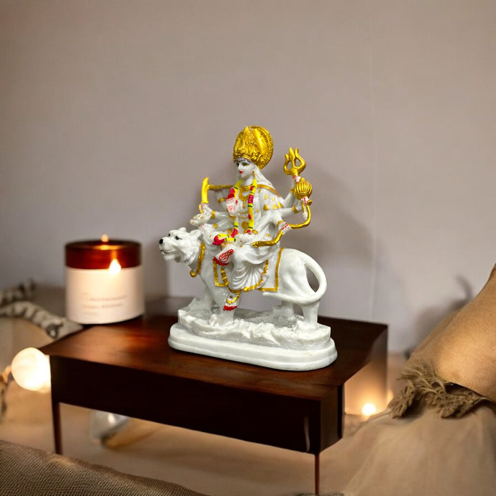 Maa Durga Idol 1.5 Feet Marble Look