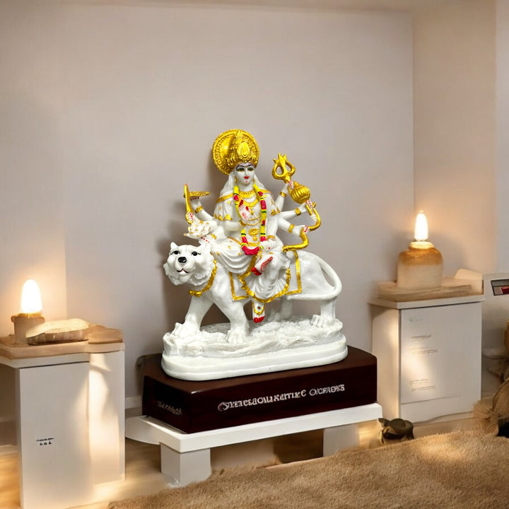 Maa Durga Idol 1.5 Feet Marble 