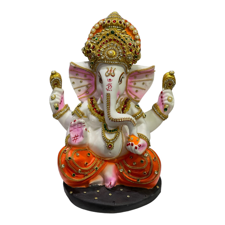 Mukut Ganesh MArble Look Idol