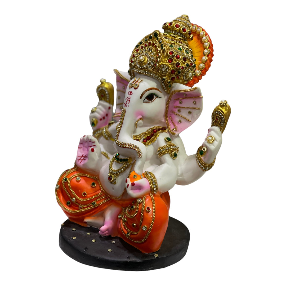 Mukut Ganesh MArble Look Idol