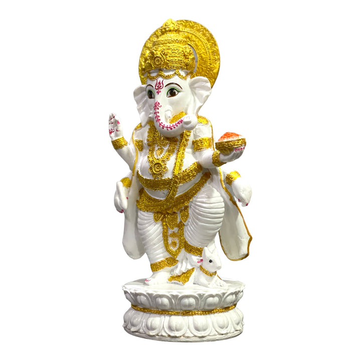 Lord Ganesh Standing on Mushak Idol