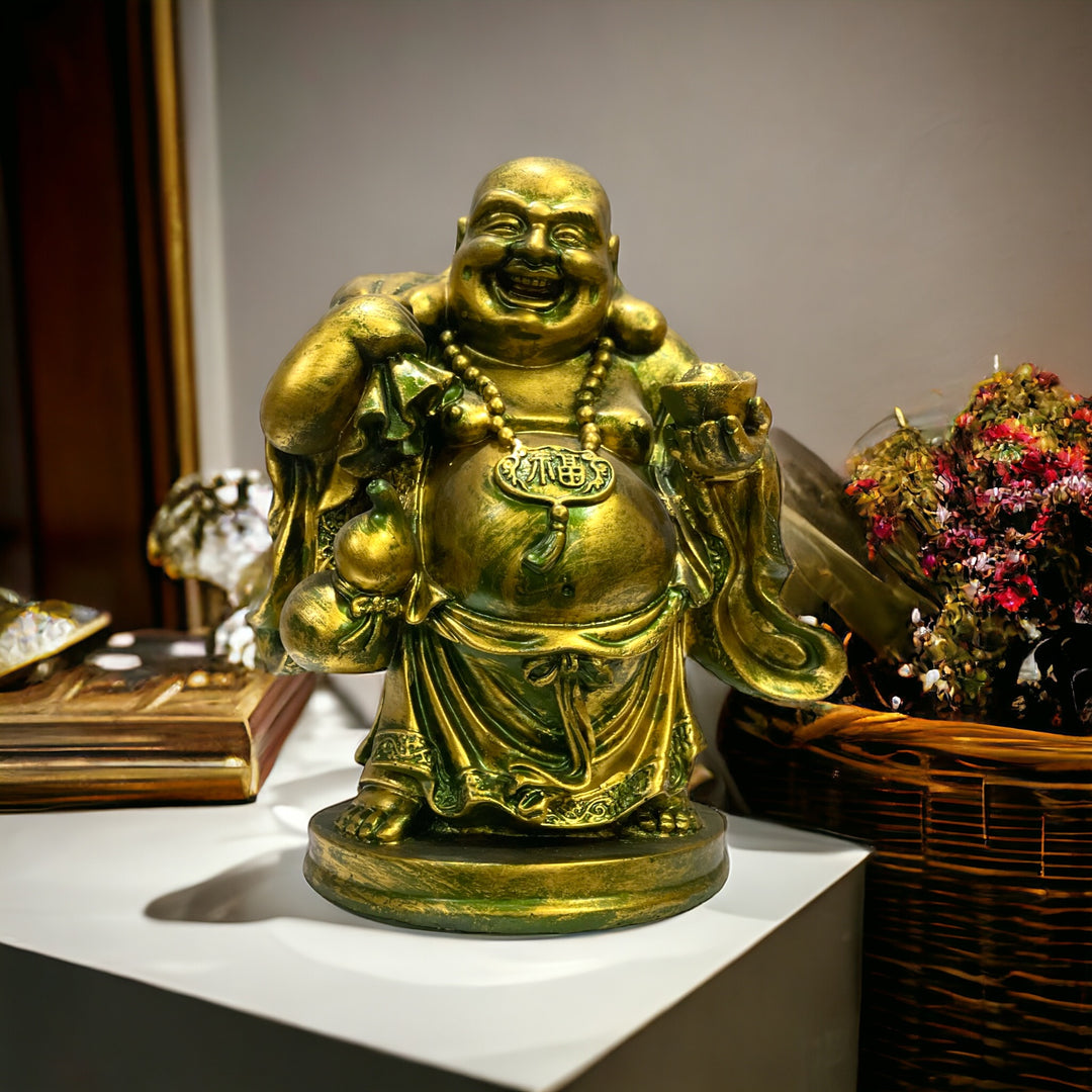 Laughing Buddha have Coin Pottly Statue 