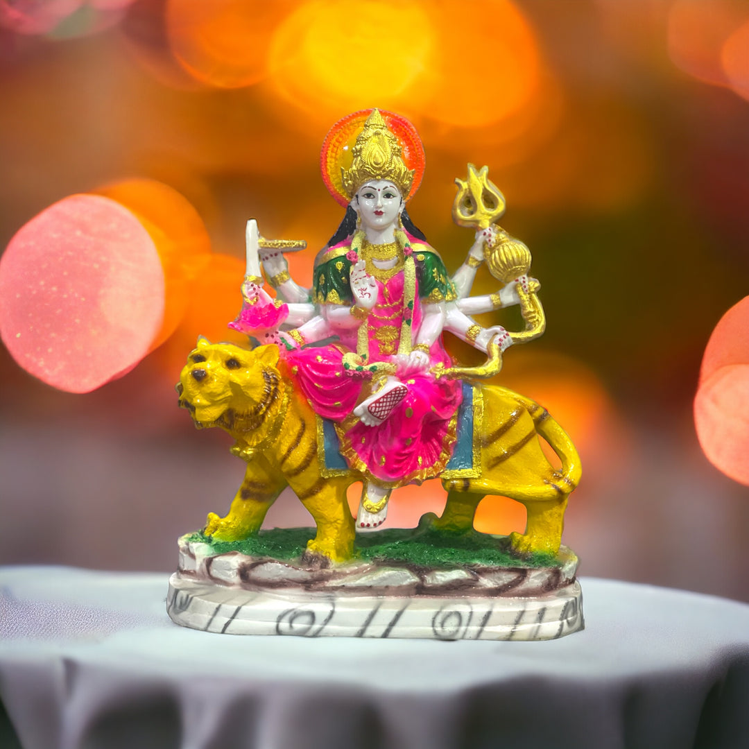 Ma Sherawali Marble Idol Best for Home Puja in 1.5 Feet