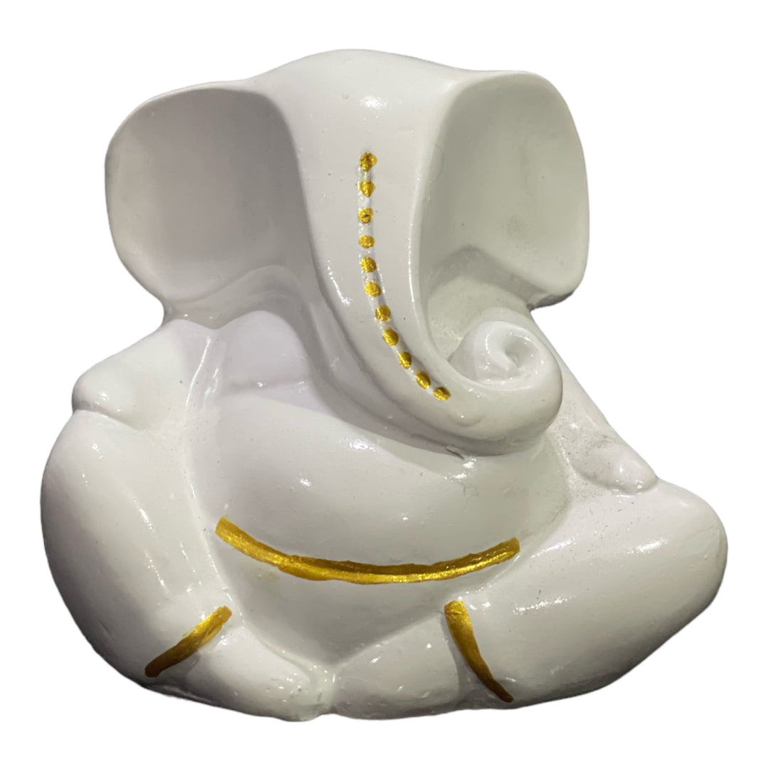 Ganesh Idol Car Dashboard – Hindu Ganesha Statue Puja Items Decor, H -8cm