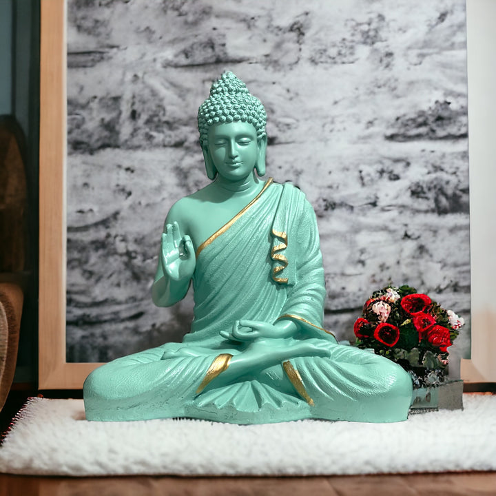 Ashirvad Buddha Statue Symbol of Peace Home décor Idol H- 14.5 Inches