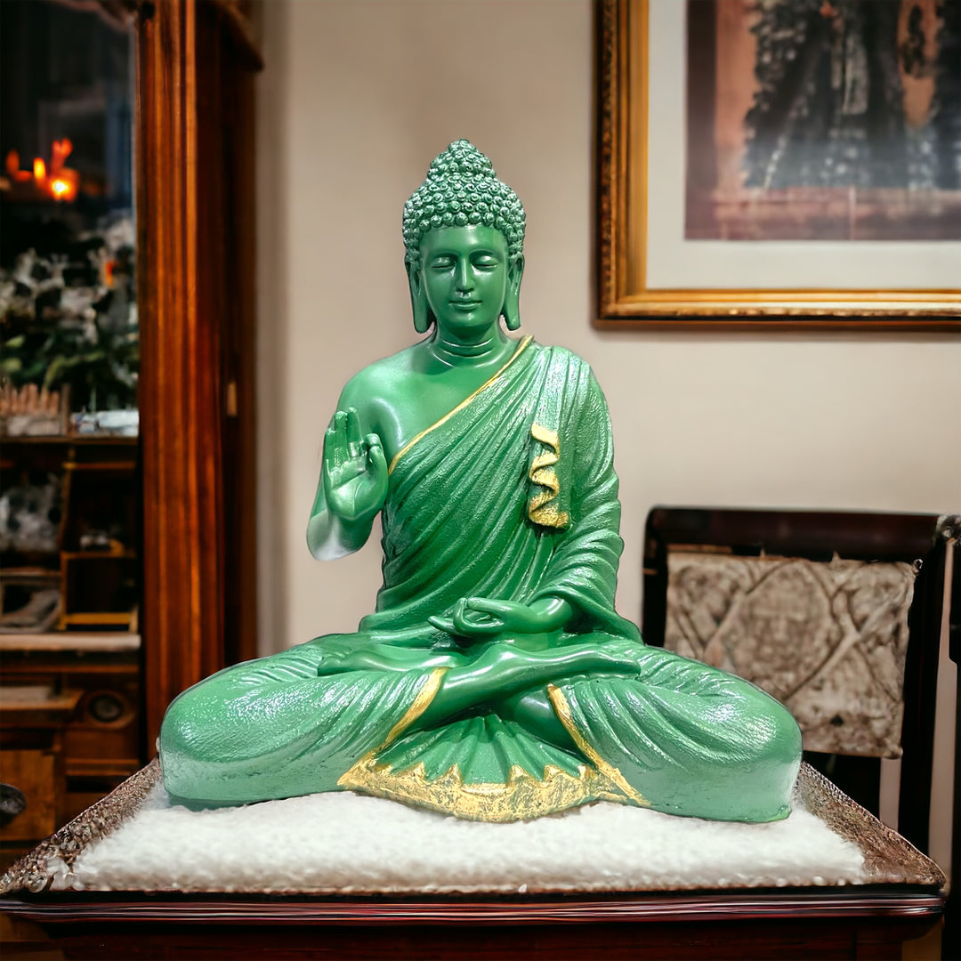 Meditating Buddha Mudra Showpiece Symbol of Peace Home décor Idol H- 37 CM