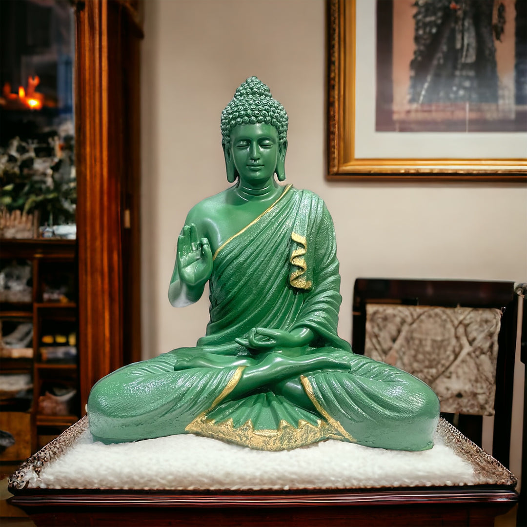 Meditating Buddha Mudra Showpiece Symbol of Peace Home décor Idol H- 37 CM