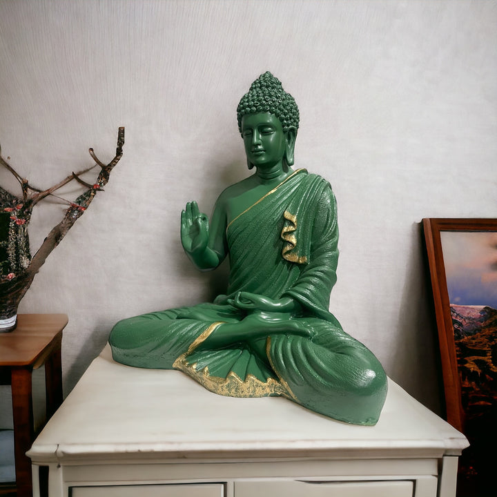 Meditating Buddha Mudra Showpiece Symbol of Peace Home décor Idol H- 37 CM