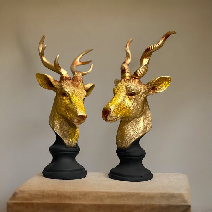 Deer Set Of Two Male Female Pair Of Deer Elegant Showpiece, H-31 cm