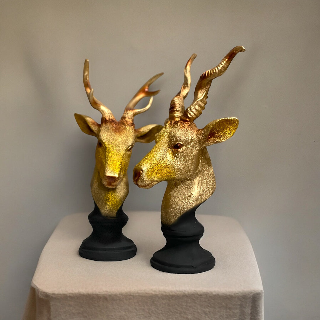 Deer Set Of Two Male Female Pair Of Deer Elegant Showpiece, H-31 cm