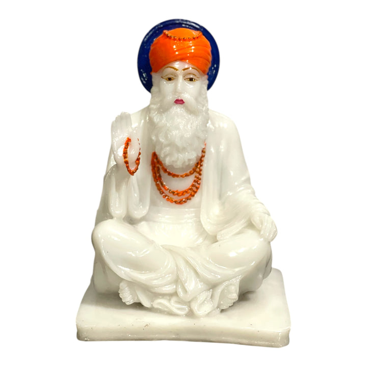 Guru Nanak Dev Marble Idol, Marble Guru Nanak Dev Statue H 19 cm