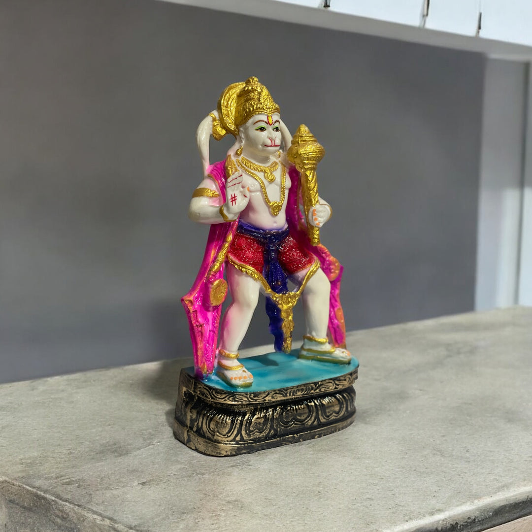 Standing Hanuman Marble Idol , H- 28.5 cm