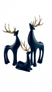 Set of 3 Deer Showpiece for Office Home Decor,H-30 cm