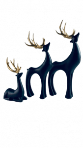 Set of 3 Deer Showpiece for Office Home Decor,H-30 cm